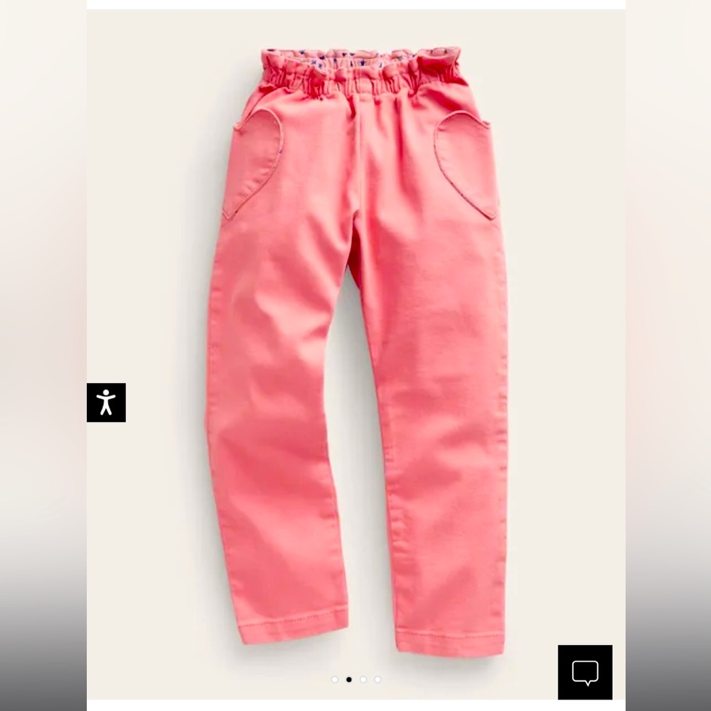 Mini Boden Pull-On pants with heart pockets